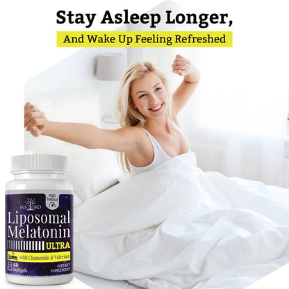 Fogoro Melatonin 60mg – Schneller einschlafen, länger durchschlafen, Hochdosiert