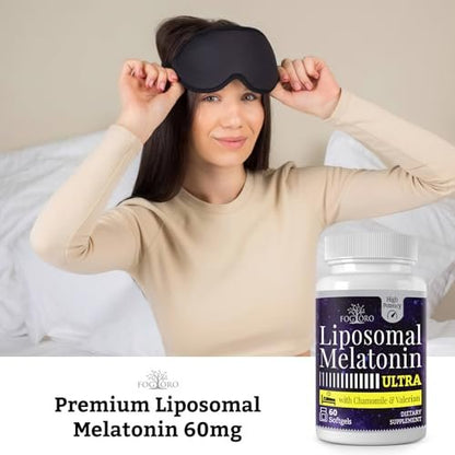 Fogoro Melatonin 60mg – Schneller einschlafen, länger durchschlafen, Hochdosiert
