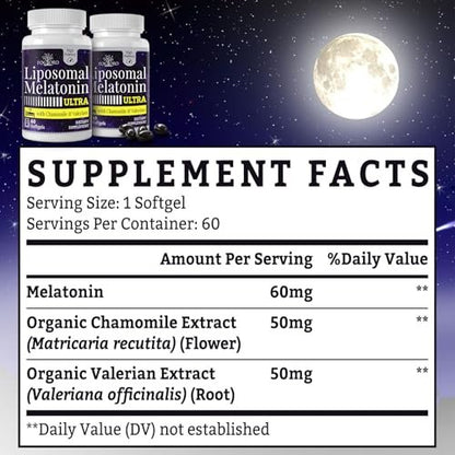 Fogoro Melatonin 60mg – Schneller einschlafen, länger durchschlafen, Hochdosiert