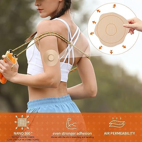Wasserdichte Dexcom G7 Overpatches mit hoher Viskosität – 20er Pack, schweißbeständig, für Sport geeignet (G7, Tan)