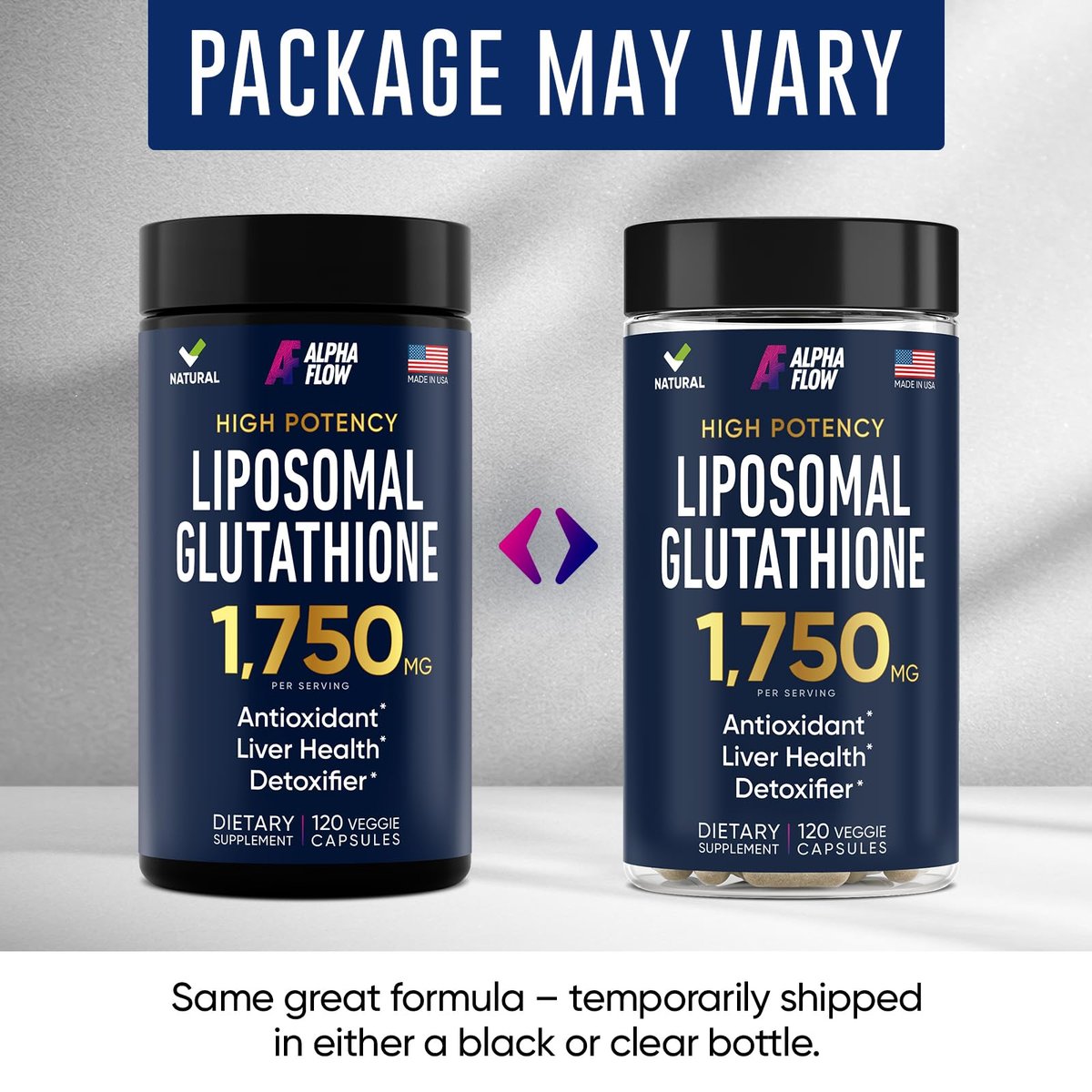 Liposomales Glutathion-Supplement 1000 mg + 750 mg – Glutathion liposomal mit Vitamin C + Phospholipid-Antioxidant-Komplex – Leberentgiftung und Immununterstützung – 120 Kapseln – Alternative zu Pulver & Flüssigkeit