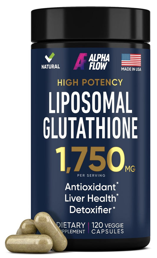 Liposomales Glutathion-Supplement 1000 mg + 750 mg – Glutathion liposomal mit Vitamin C + Phospholipid-Antioxidant-Komplex – Leberentgiftung und Immununterstützung – 120 Kapseln – Alternative zu Pulver & Flüssigkeit