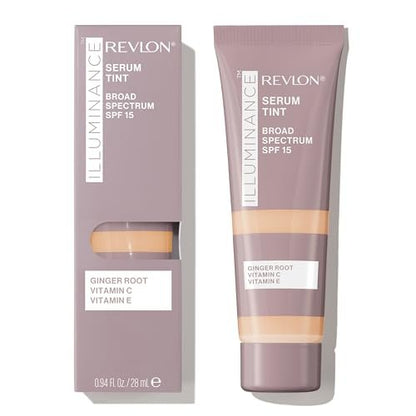 Revlon Illuminance Tinted Serum mit Dreifacher Hyaluronsäure, gleicht den Hautton aus und spendet den ganzen Tag Feuchtigkeit, LSF 15, 209 Buff Beige, 27 ml