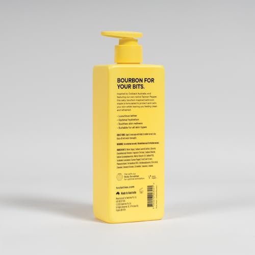 TOOLETRIES Superior Lather Herrenduschgel - Outback Bourbon Duft - Feuchtigkeitsspendendes Duschgel mit Tasmanischem Pfeffer - Extra Frisch, Parabenfrei - Nachfüllbare Flasche - 500ml