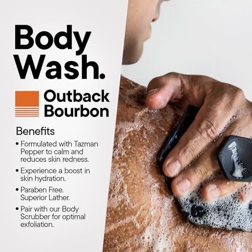 TOOLETRIES Superior Lather Herrenduschgel - Outback Bourbon Duft - Feuchtigkeitsspendendes Duschgel mit Tasmanischem Pfeffer - Extra Frisch, Parabenfrei - Nachfüllbare Flasche - 500ml