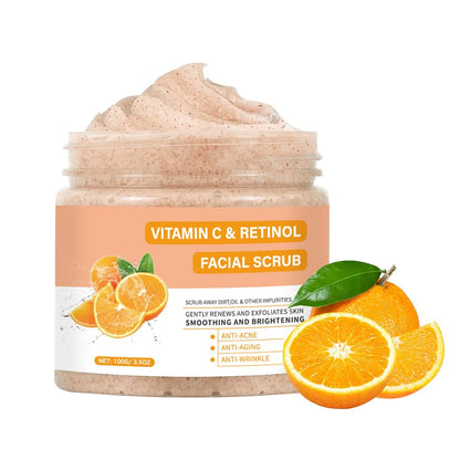 Vitamin C Gesichtspeeling – Peeling-Gesichtsreinigung mit Retinol, Tiefenreinigung für Frauen und Männer, 100 ml