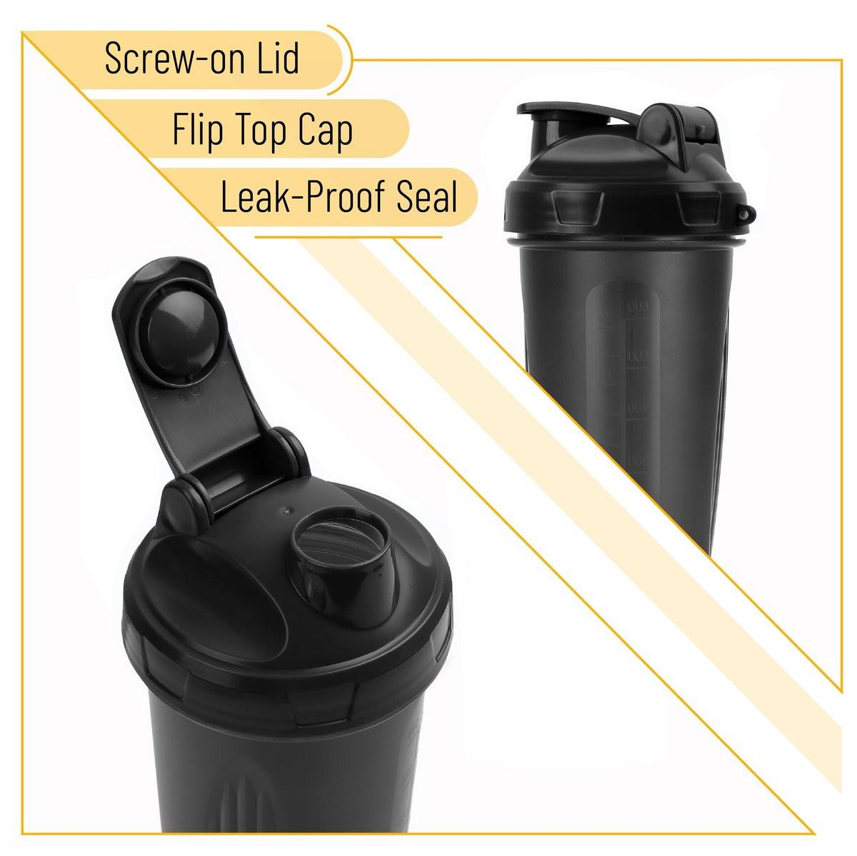 Mr. Pen Shakerflasche für Proteinmischungen, 28 oz, auslaufsicherer Shakerbecher mit Edelstahl-Drahtkugel für Proteinshakes und Pre-Workout, Schwarz, 1 Packung