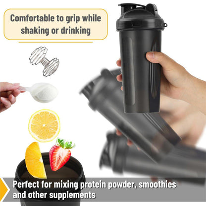 Mr. Pen Shakerflasche für Proteinmischungen, 28 oz, auslaufsicherer Shakerbecher mit Edelstahl-Drahtkugel für Proteinshakes und Pre-Workout, Schwarz, 1 Packung