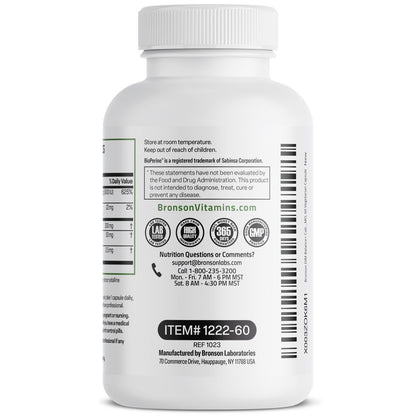 Bronson DIM Balance+ Calcium-D-Glucarat, Brokkolisprossen & Vitamin D3 – 200 mg DIM pro Kapsel für ausgewogenen Östrogenstoffwechsel & Hormonhaushalt, 60 vegane Kapseln