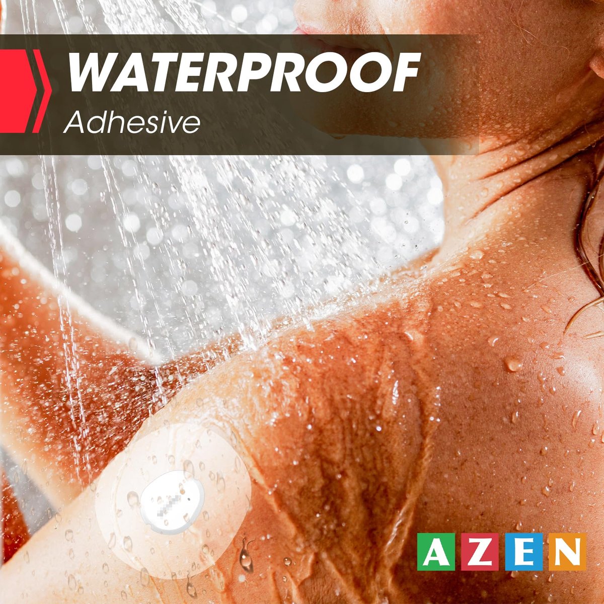AZEN 60er-Pack G7-Klebepflaster wasserdicht, Premium vorgeschnittene Schutz-Hypoallergene Klebepflaster für G7, Atmungsaktiv & Transparent G7 Overpatch