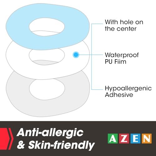 AZEN 60er-Pack G7-Klebepflaster wasserdicht, Premium vorgeschnittene Schutz-Hypoallergene Klebepflaster für G7, Atmungsaktiv & Transparent G7 Overpatch