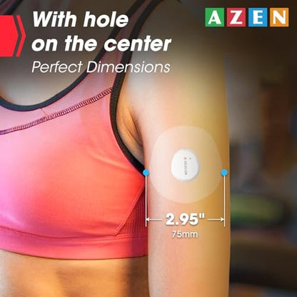 AZEN 60er-Pack G7-Klebepflaster wasserdicht, Premium vorgeschnittene Schutz-Hypoallergene Klebepflaster für G7, Atmungsaktiv & Transparent G7 Overpatch