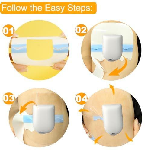 HONYOU 60er-Pack Omnipod 5 Überpflaster – wasserdicht & schweißfest, transparente hypoallergene Haftpflaster für Omnipod 5, latexfreie Pod Pals Aufkleber