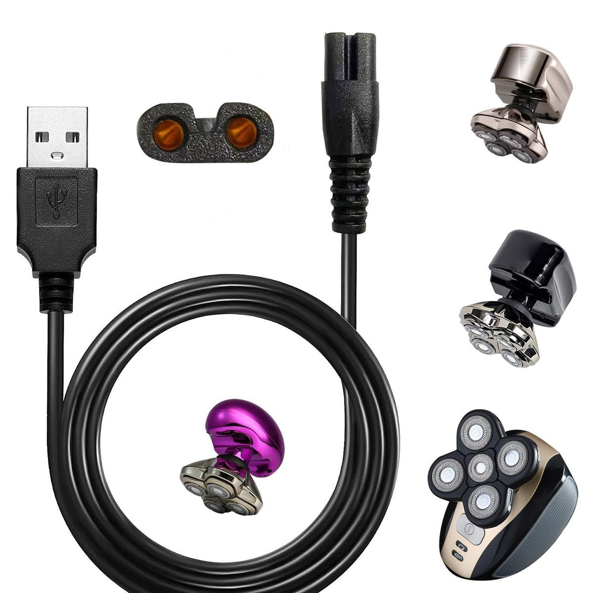 MAWAER Universelles Ladekabel für Kopfrasierer – Kompatibel mit Skull Shaver FreedomShaver und anderen Marken