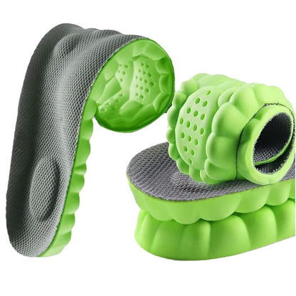4D Cloud Technology Einlegesohle - Superweiche Komforteinlagen, Fußschutz mit Wolkengefühl, U-förmige Memory-Schaum-Einlegesohlen, 4D Sport Memory Foam Einlegesohlen (Grün, Herren 10.5-11.5/Damen 12-13)