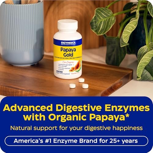Enzymedica Papaya Gold Verdauungsenzyme, 60 Kautabletten