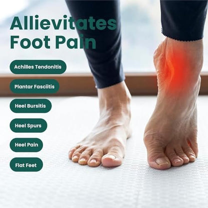 Welnove Premium Fersensporn-Einlagen mit Fußgewölbeunterstützung – Orthopädische Fersenkissen gegen Fersenschmerzen, Achillessehnenentzündung – Schuh-Einlegesohlen für Damen 6-9, Herren 5-8 (1 Paar)