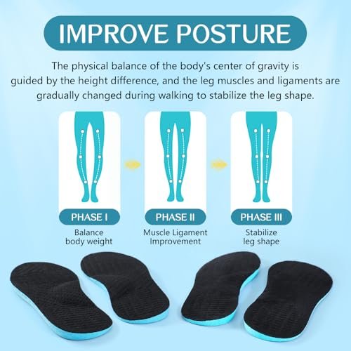 XINIFOOT Supinationskorrektur-Einlegesohlen für Männer & Frauen, Plantarfasziitis-Orthopädie-Einlagen zur Korrektur von Plattfüßen, O/X-Beinen, O-Beinen, Fersenschmerzen (Farbe: Supination Insoles)