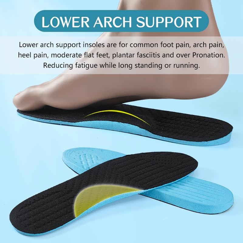XINIFOOT Supinationskorrektur-Einlegesohlen für Männer & Frauen, Plantarfasziitis-Orthopädie-Einlagen zur Korrektur von Plattfüßen, O/X-Beinen, O-Beinen, Fersenschmerzen (Farbe: Supination Insoles)