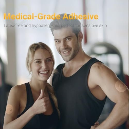 Amolyfe Dexcom G7 Overpatches, 20 Stück + 1 wiederverwendbare Schutzhülle, wasserdicht, atmungsaktiv, hautfreundlich, tan