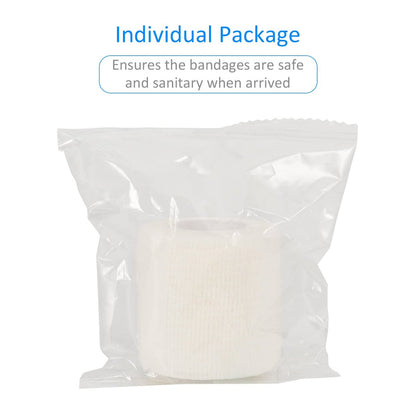 24er Pack Selbsthaftende Kohäsive Wickelverbände, Nicht gewebte elastische Binde, Sport-Tape, Erste-Hilfe-Bandage für Handgelenk, Knöchel, Haustier, 2 Zoll (Weiß)
