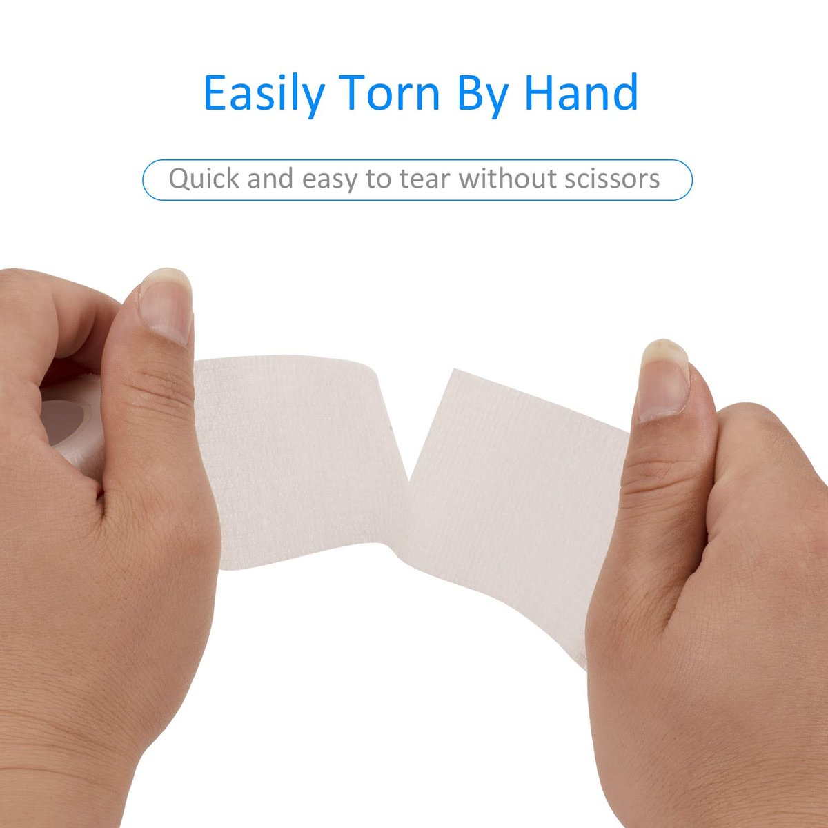24er Pack Selbsthaftende Kohäsive Wickelverbände, Nicht gewebte elastische Binde, Sport-Tape, Erste-Hilfe-Bandage für Handgelenk, Knöchel, Haustier, 2 Zoll (Weiß)