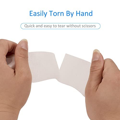 24er Pack Selbsthaftende Kohäsive Wickelverbände, Nicht gewebte elastische Binde, Sport-Tape, Erste-Hilfe-Bandage für Handgelenk, Knöchel, Haustier, 2 Zoll (Weiß)