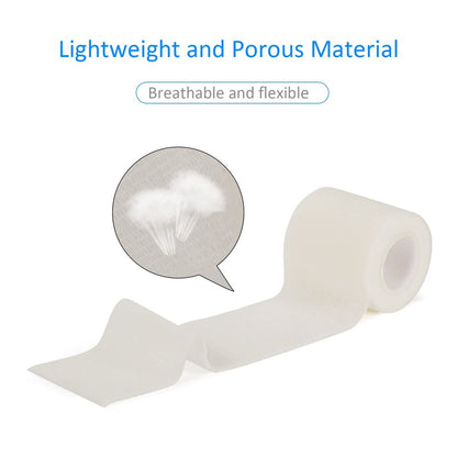 24er Pack Selbsthaftende Kohäsive Wickelverbände, Nicht gewebte elastische Binde, Sport-Tape, Erste-Hilfe-Bandage für Handgelenk, Knöchel, Haustier, 2 Zoll (Weiß)
