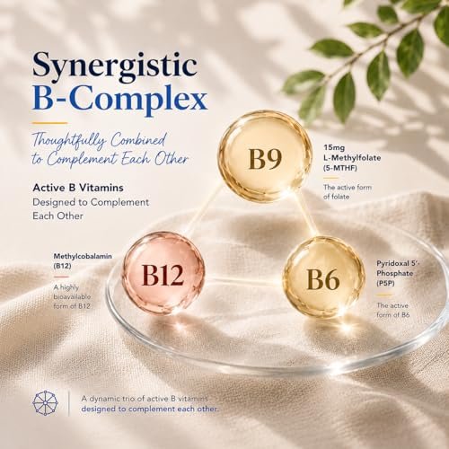Basigano 15mg L-Methylfolat (5-MTHF) – Aktive Folsäure mit Vitamin B6 und B12 – 60 vegane Kapseln – Non-GMO, glutenfrei