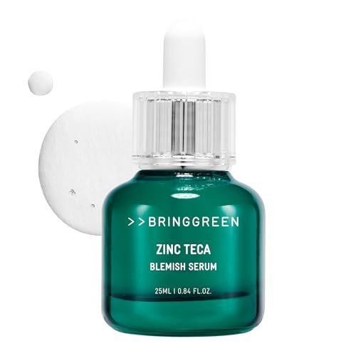 BRING GREEN ZINC TECA Serum mit Niacinamid | Beruhigendes Gesichtsserum für empfindliche Haut, Porenverfeinernd & Feuchtigkeitsspendend | Koreanische Hautpflege bei Unreinheiten & ungleichmäßiger Textur