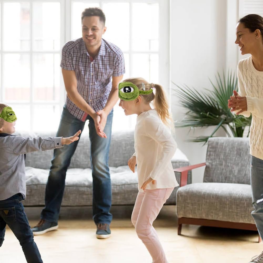 2er-Pack Schlafmaske für Frauen und Kinder – Lustige Frosch-Augenmaske aus weicher Baumwolle für erholsamen Schlaf, Reisen und Yoga – Lichtblockierend, hautfreundlich