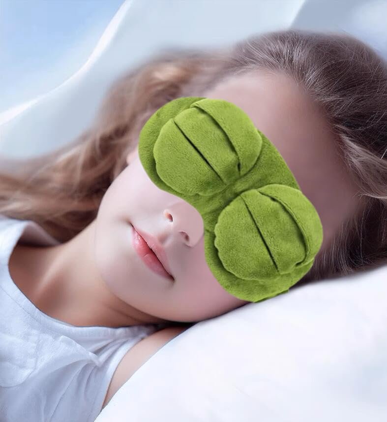 2er-Pack Schlafmaske für Frauen und Kinder – Lustige Frosch-Augenmaske aus weicher Baumwolle für erholsamen Schlaf, Reisen und Yoga – Lichtblockierend, hautfreundlich
