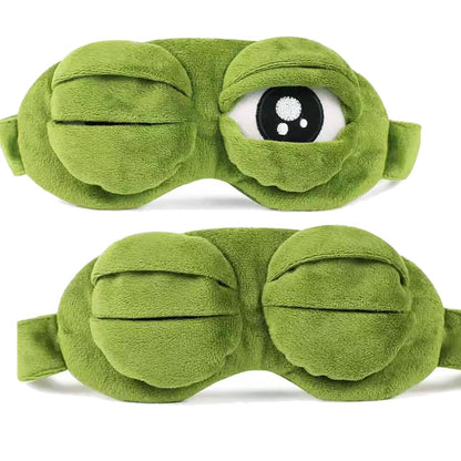 2er-Pack Schlafmaske für Frauen und Kinder – Lustige Frosch-Augenmaske aus weicher Baumwolle für erholsamen Schlaf, Reisen und Yoga – Lichtblockierend, hautfreundlich