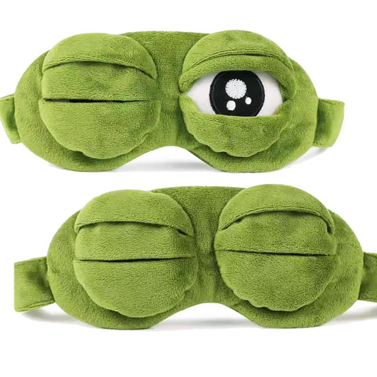 2er-Pack Schlafmaske für Frauen und Kinder – Lustige Frosch-Augenmaske aus weicher Baumwolle für erholsamen Schlaf, Reisen und Yoga – Lichtblockierend, hautfreundlich