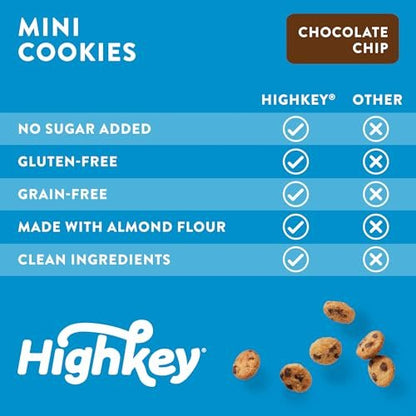 HighKey Glutenfreie Vanillewaffelkekse – 3er-Pack, kohlenhydratarmer Keto-Snack, zuckerfreier Nachtisch, diabetikerfreundlich, mit Mandelmehl, null Zuckerzusatz, proteinreicher Genuss für Erwachsene