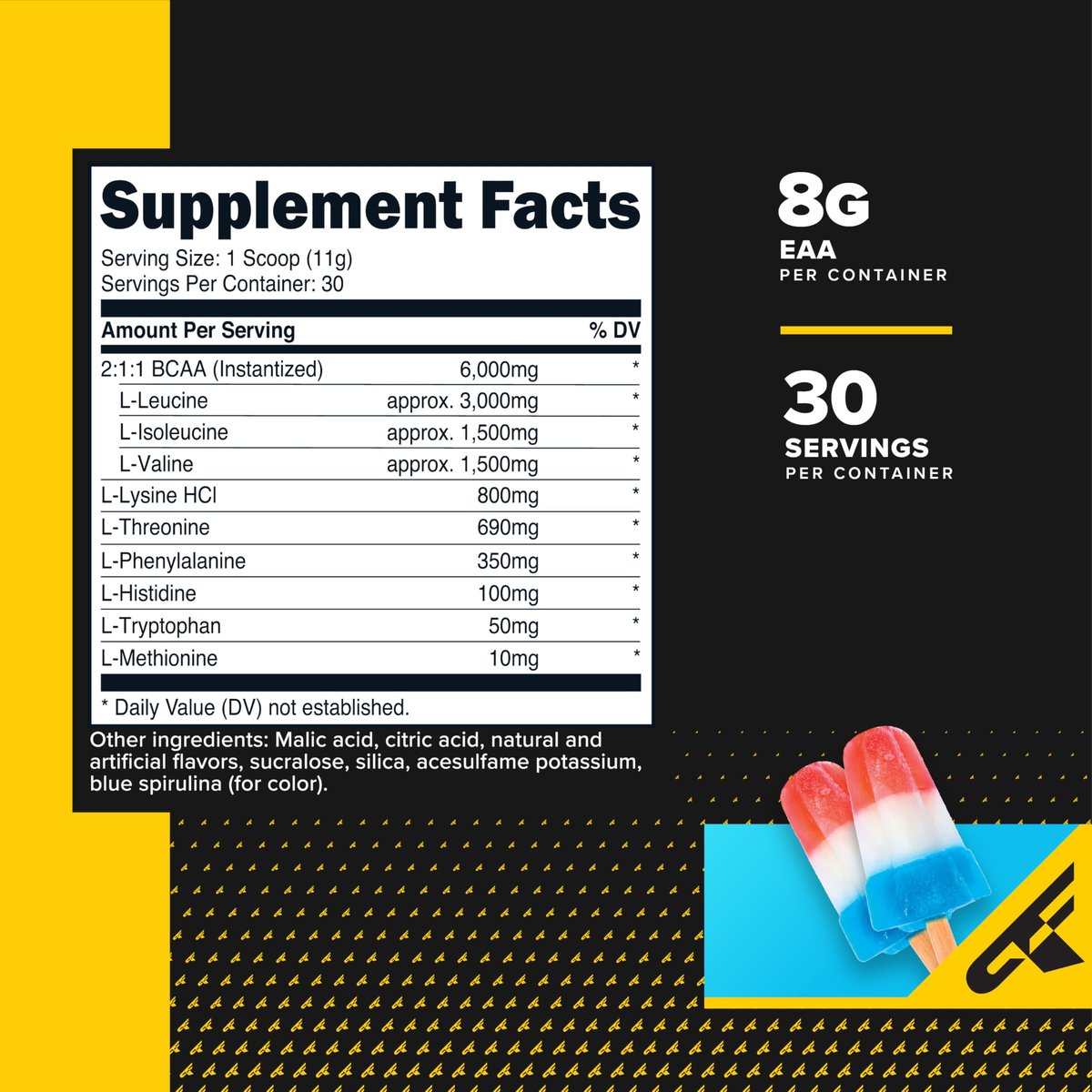 Primaforce EAA Pulver (30 Portionen, Rocket Pop Geschmack) – Essentielle Aminosäuren für Pre/Intra-Workout und Erholung – Nicht-GVO und Glutenfrei