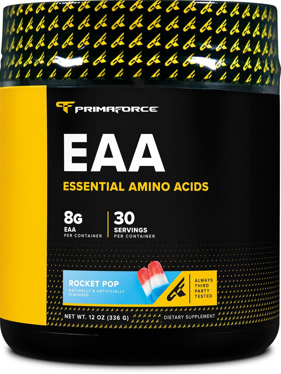 Primaforce EAA Pulver (30 Portionen, Rocket Pop Geschmack) – Essentielle Aminosäuren für Pre/Intra-Workout und Erholung – Nicht-GVO und Glutenfrei