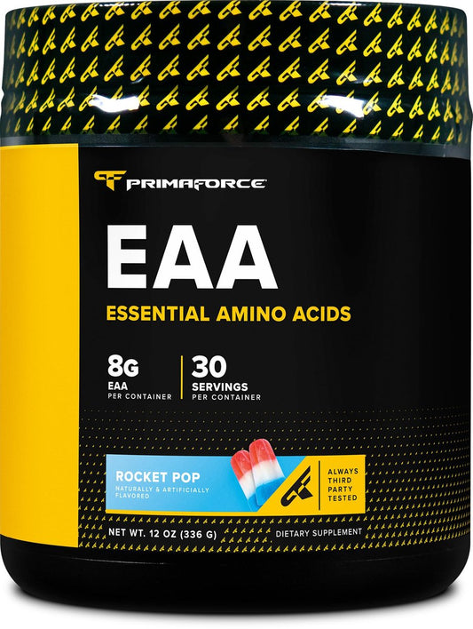 Primaforce EAA Pulver (30 Portionen, Rocket Pop Geschmack) – Essentielle Aminosäuren für Pre/Intra-Workout und Erholung – Nicht-GVO und Glutenfrei