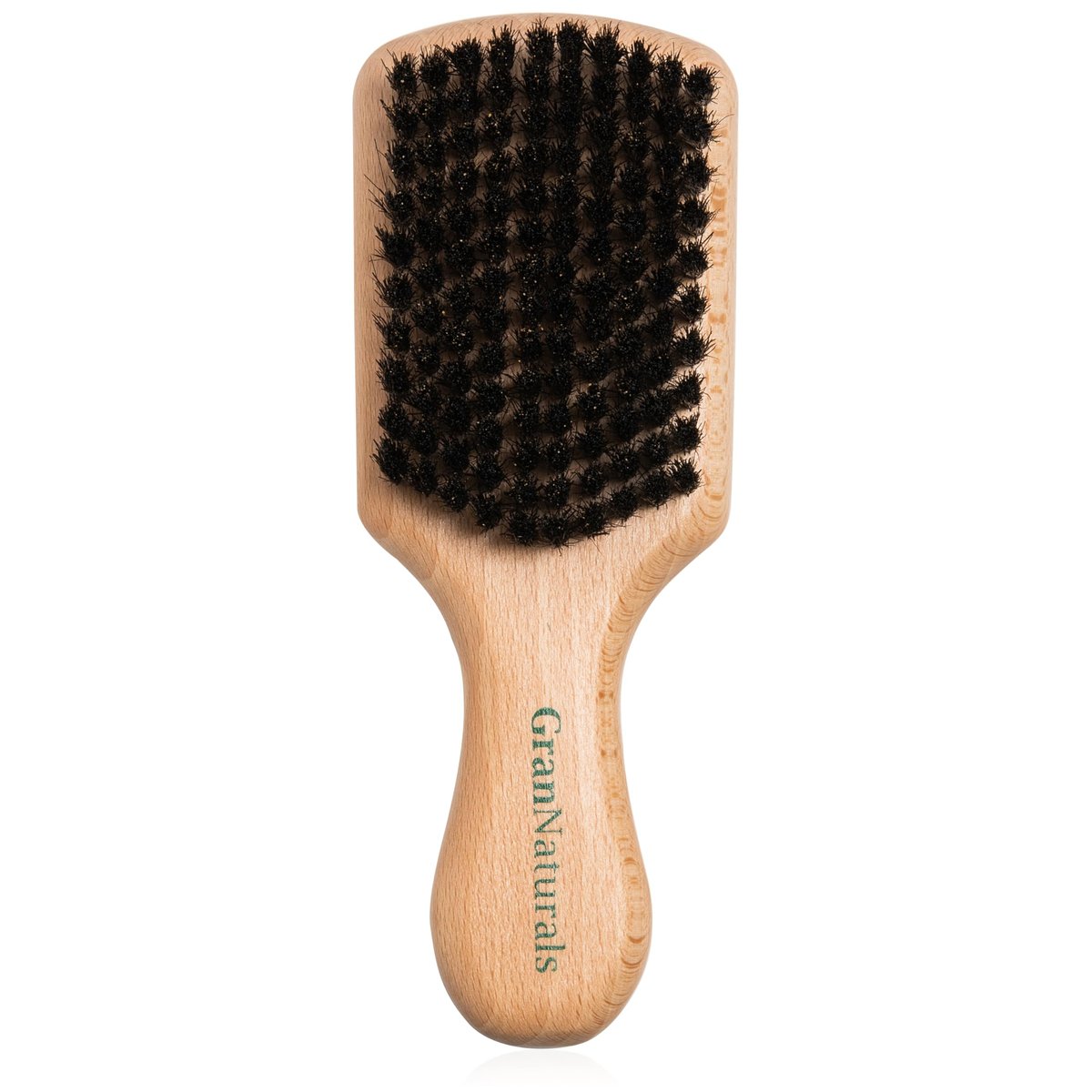GranNaturals Weiche Wildschweinborsten-Haarbürste für glattes Haar, Fades, Bärte, 360 Waves – Stylingbürste für Frauen & Männer