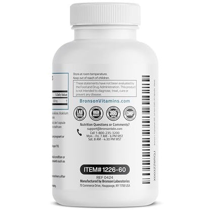 Bronson L-Tryptophan 500 mg – Hochdosierte essentielle Aminosäure für Entspannung & positive Stimmung, 60 Kapseln