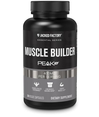 Jacked Factory Essentials Muscle Builder – ATP-Booster für Muskelaufbau & Leistungssteigerung, 30 Kapseln