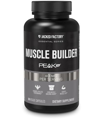 Jacked Factory Essentials Muscle Builder – ATP-Booster für Muskelaufbau & Leistungssteigerung, 30 Kapseln
