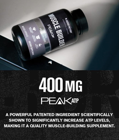 Jacked Factory Essentials Muscle Builder – ATP-Booster für Muskelaufbau & Leistungssteigerung, 30 Kapseln