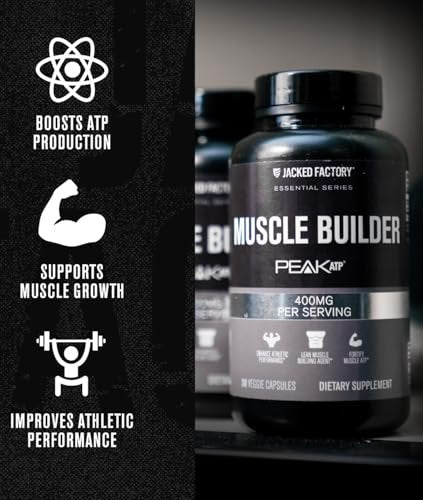 Jacked Factory Essentials Muscle Builder – ATP-Booster für Muskelaufbau & Leistungssteigerung, 30 Kapseln