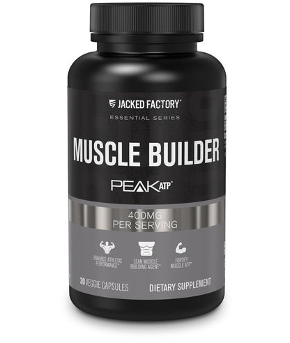 Jacked Factory Essentials Muscle Builder – ATP-Booster für Muskelaufbau & Leistungssteigerung, 30 Kapseln