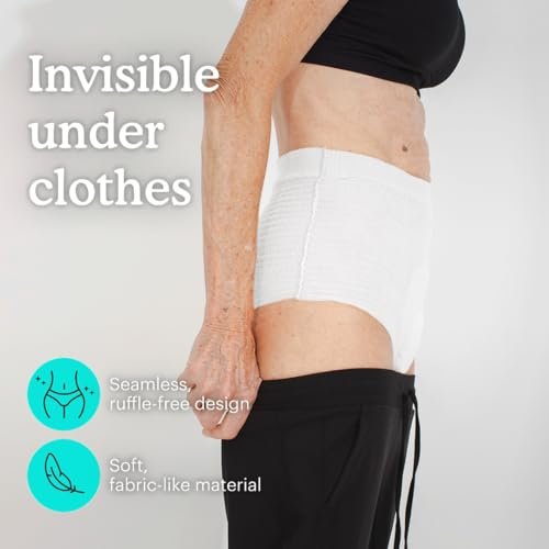Because Inkontinenzunterwäsche für empfindliche Haut - Damen - Premium Nachtwindeln, geruchshemmend - Weiß, Large - Saugt 6 Tassen - 14 Stück (1er Pack)