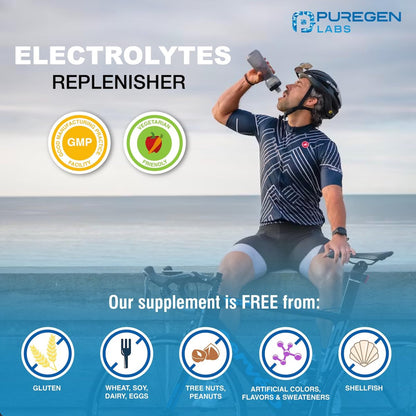 Puregen Labs Natriumchlorid-Tabletten 1 g (1000 mg), USP | (15,4 gr.) | 100 Stück | Normale Salztabletten | Elektrolyt-Auffüller für Hydratation