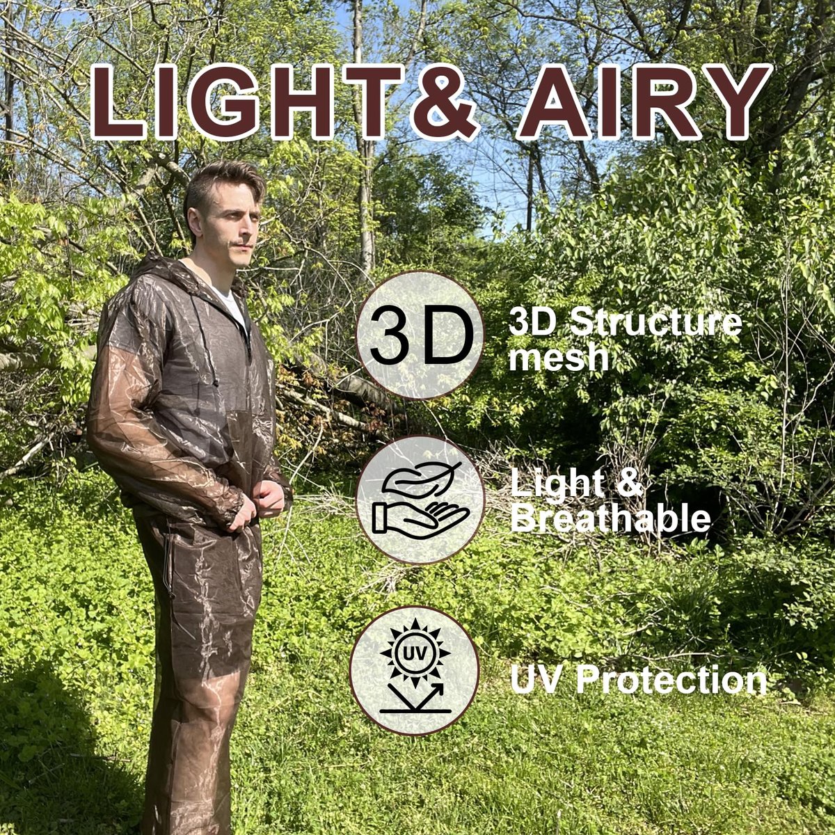 Aventik Mückenjacke & Mückenhose – No-See-Um Mesh, superleicht, kühl & UV-Schutz