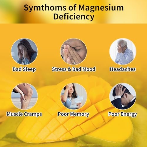 Novomins Magnesium Glycinat Gummies 1000mg - Zuckerfreies Magnesium-Kalium-Präparat mit Vitamin D, B6, CoQ10 für Ruhe & Schlaf - 90 Mango-Ananas-Gummis