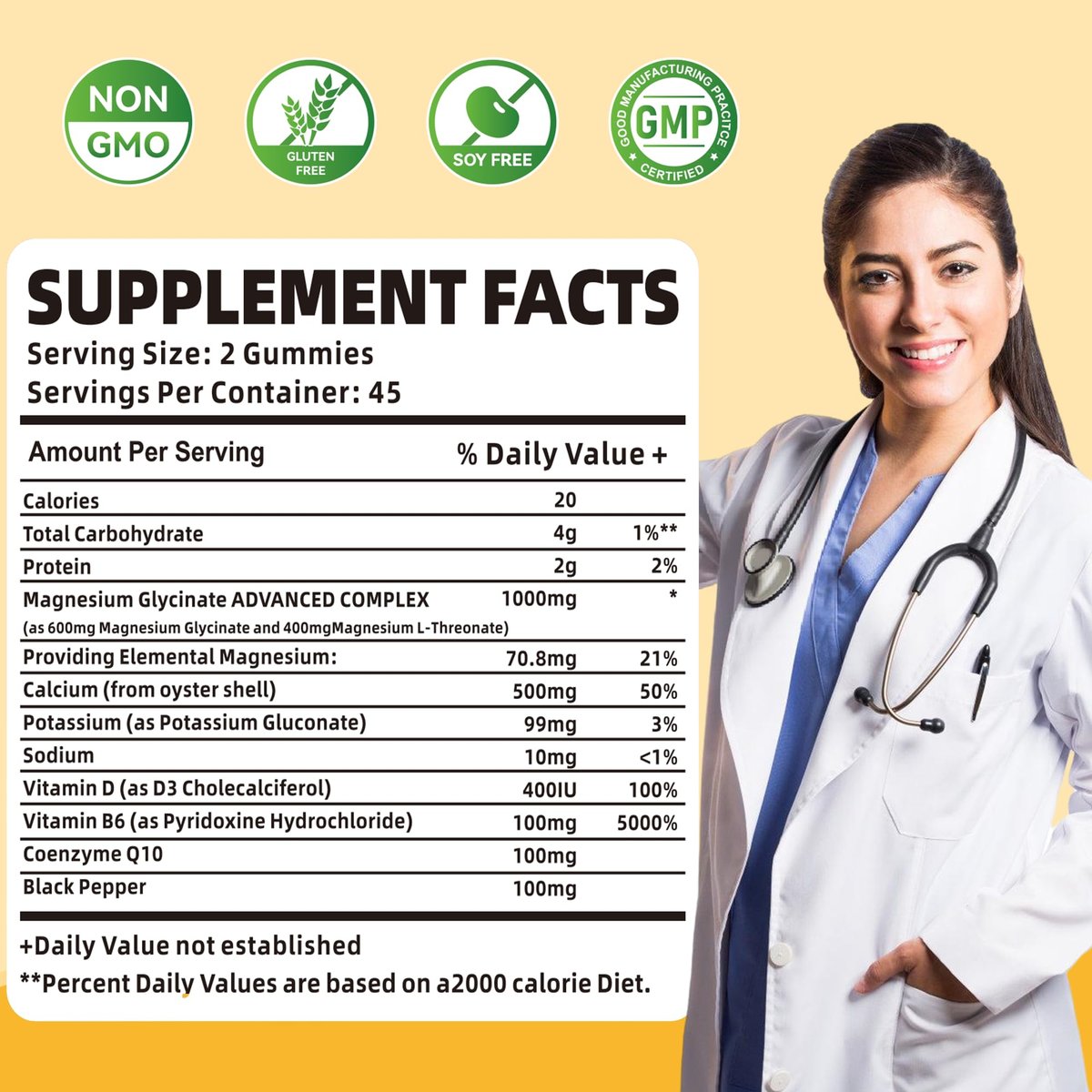 Novomins Magnesium Glycinat Gummies 1000mg - Zuckerfreies Magnesium-Kalium-Präparat mit Vitamin D, B6, CoQ10 für Ruhe & Schlaf - 90 Mango-Ananas-Gummis